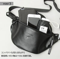 日本直送Kangol PU Leather Waist Bag kangol (Rakuten)