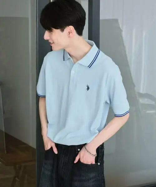 日本直送USPOLO Line Polo Shirt WEGO LADY'S