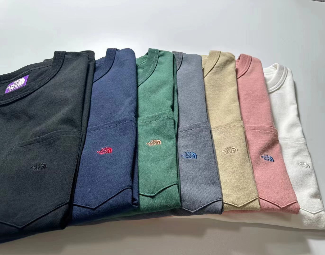 TNF PURPLE 7oz Long Sleeve Pocket Tee -6 Color Jiyan store