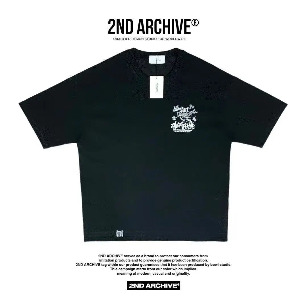 韓國直送 2ND ARCHIVE Monthly Cat Crayon Tee HLY & CHOCCICO