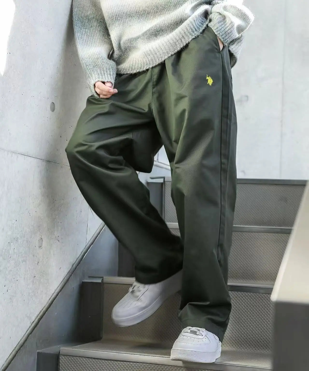 日本直送U.S. POLO ASSN Logo Embroidery Balloon Silhouette Chef Pants RANAN