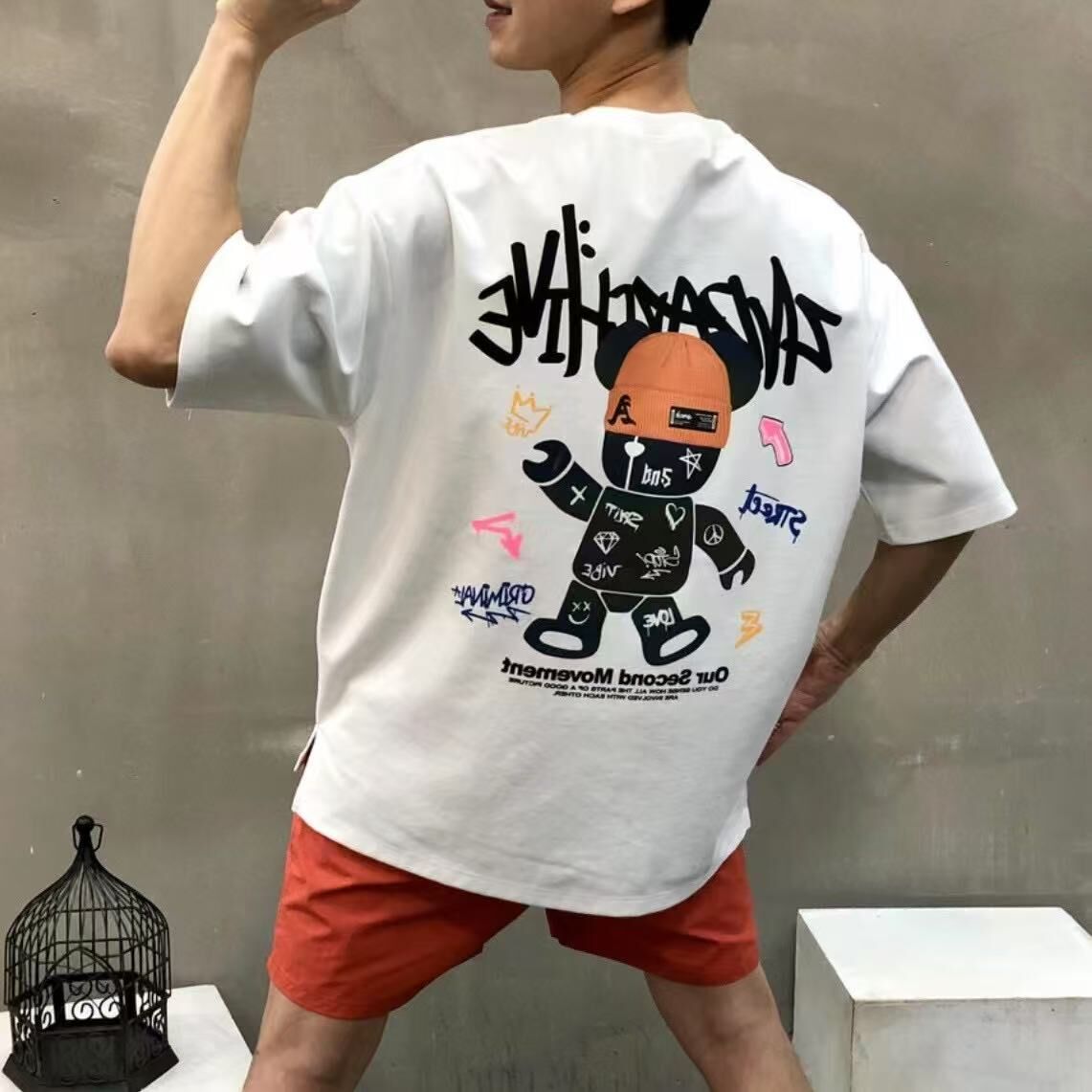 韓國直送 2ND ARCHIVE Tattoo Beanie Bear Tee