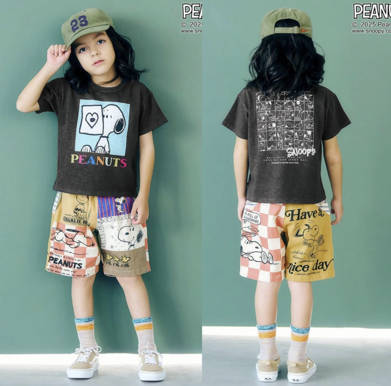 日本直送F.O.KIDS PEANUTS Collaboration Fade  Patterns  Tee (大廠)