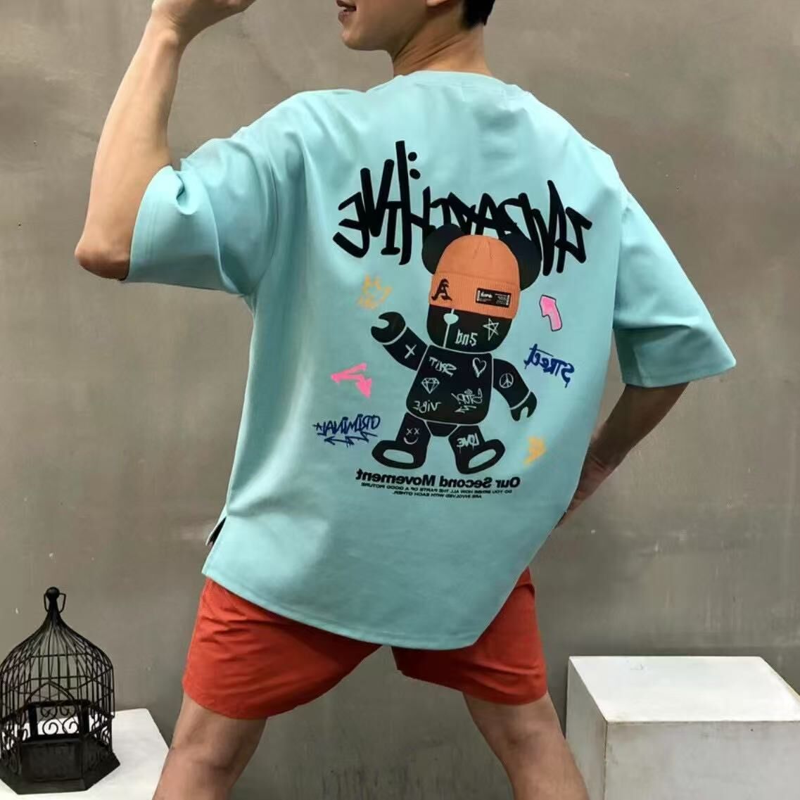 韓國直送 2ND ARCHIVE Tattoo Beanie Bear Tee