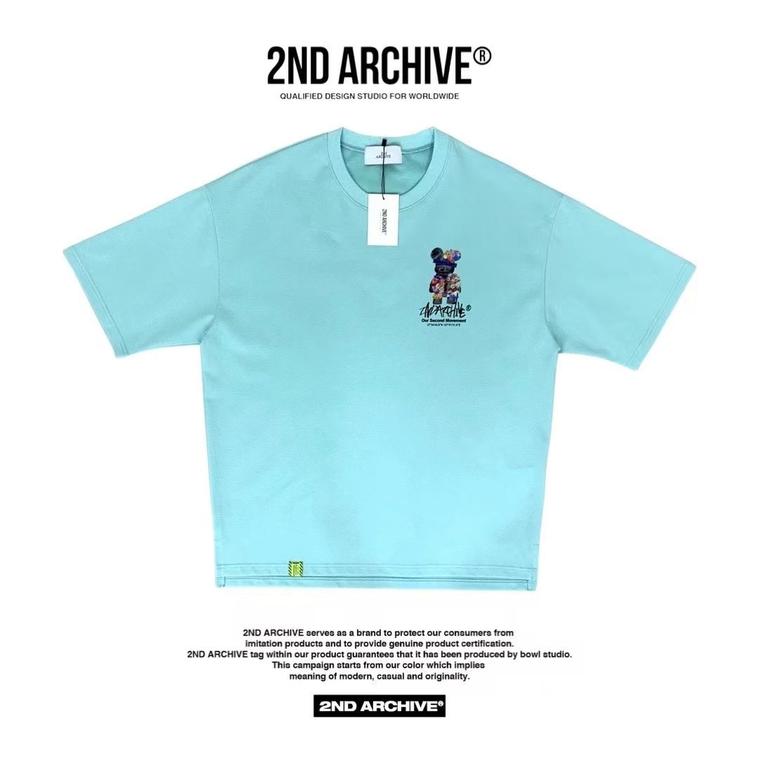 【一口價$277/件】🇰🇷韓國直送🇰🇷 2ND ARCHIVE Bear flower T-shirt - 4 Color APM 537 BOWL