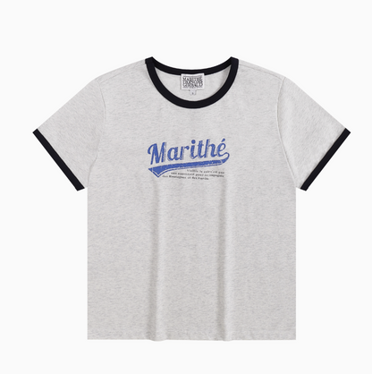 MARITHE FRANCOIS GIRBAUD VINTAGE BASEBALL RINGER TEE HLY & CHOCCICO