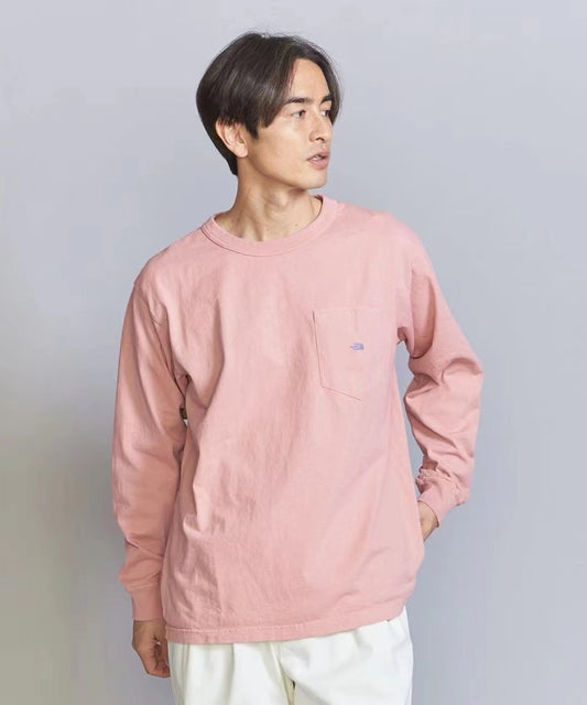 TNF PURPLE 7oz Long Sleeve Pocket Tee -6 Color