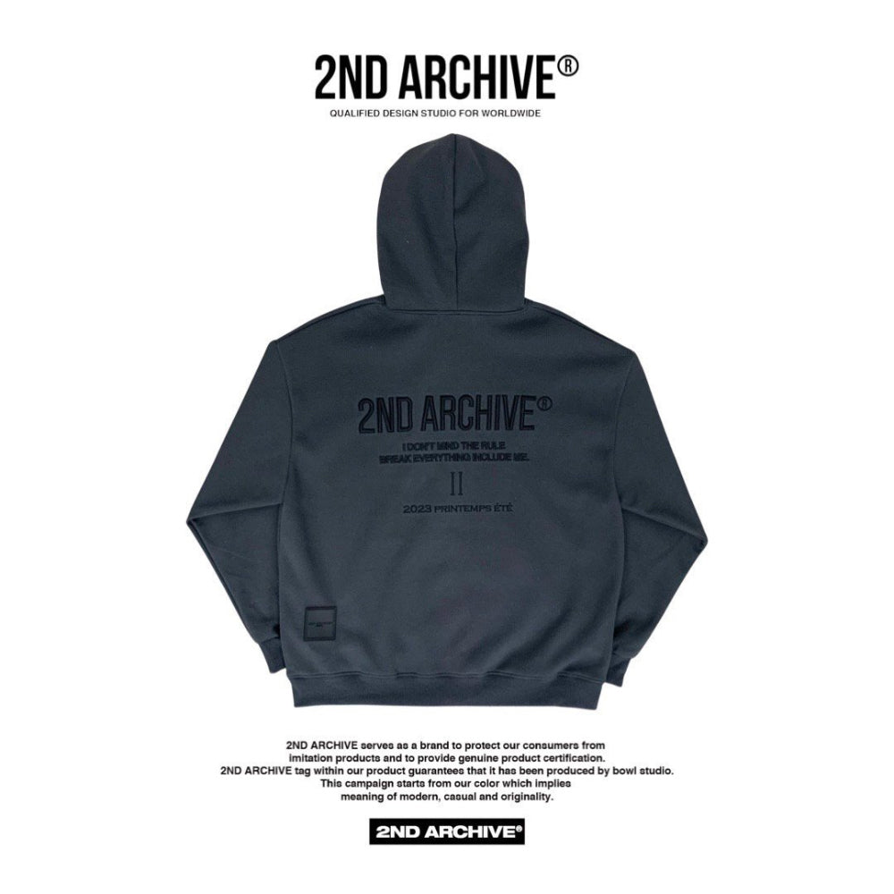 【一口價$390/件】🇰🇷韓國直送🇰🇷 2ND ARCHIVE Logo Embroidered Hoodie 2ND ARCHIVE