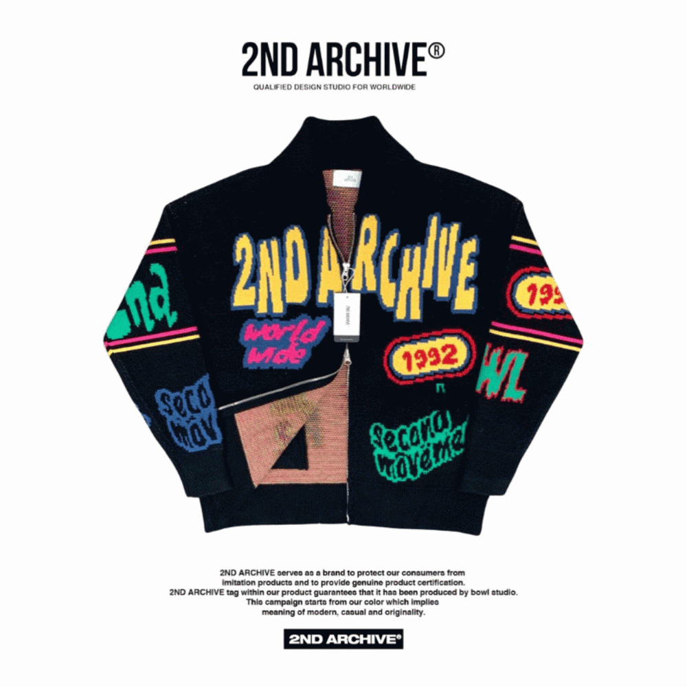 韓國直送🇰🇷 2ND ARCHIVE Two-way Zip-up Knit Cardigan