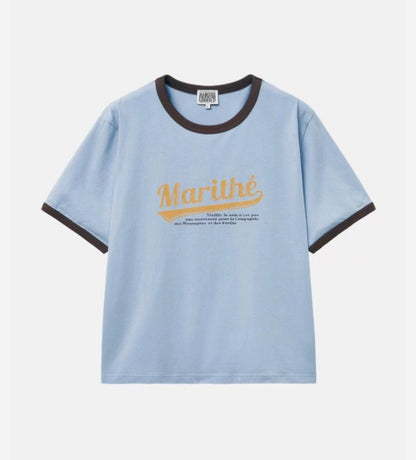 MARITHE FRANCOIS GIRBAUD VINTAGE BASEBALL RINGER TEE HLY & CHOCCICO