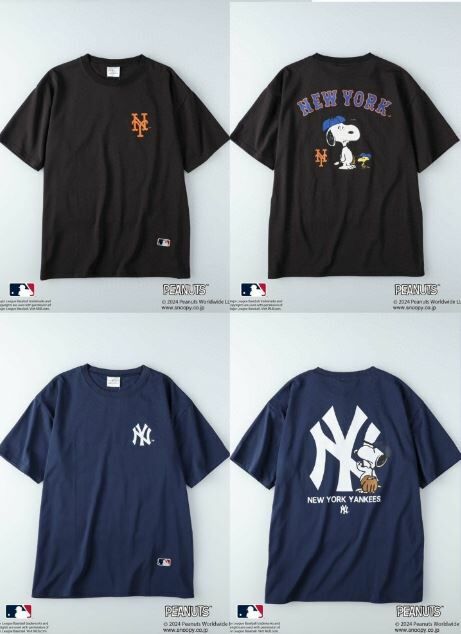 MLB X PEANUT  SNOOPY  Tee - 3 Color