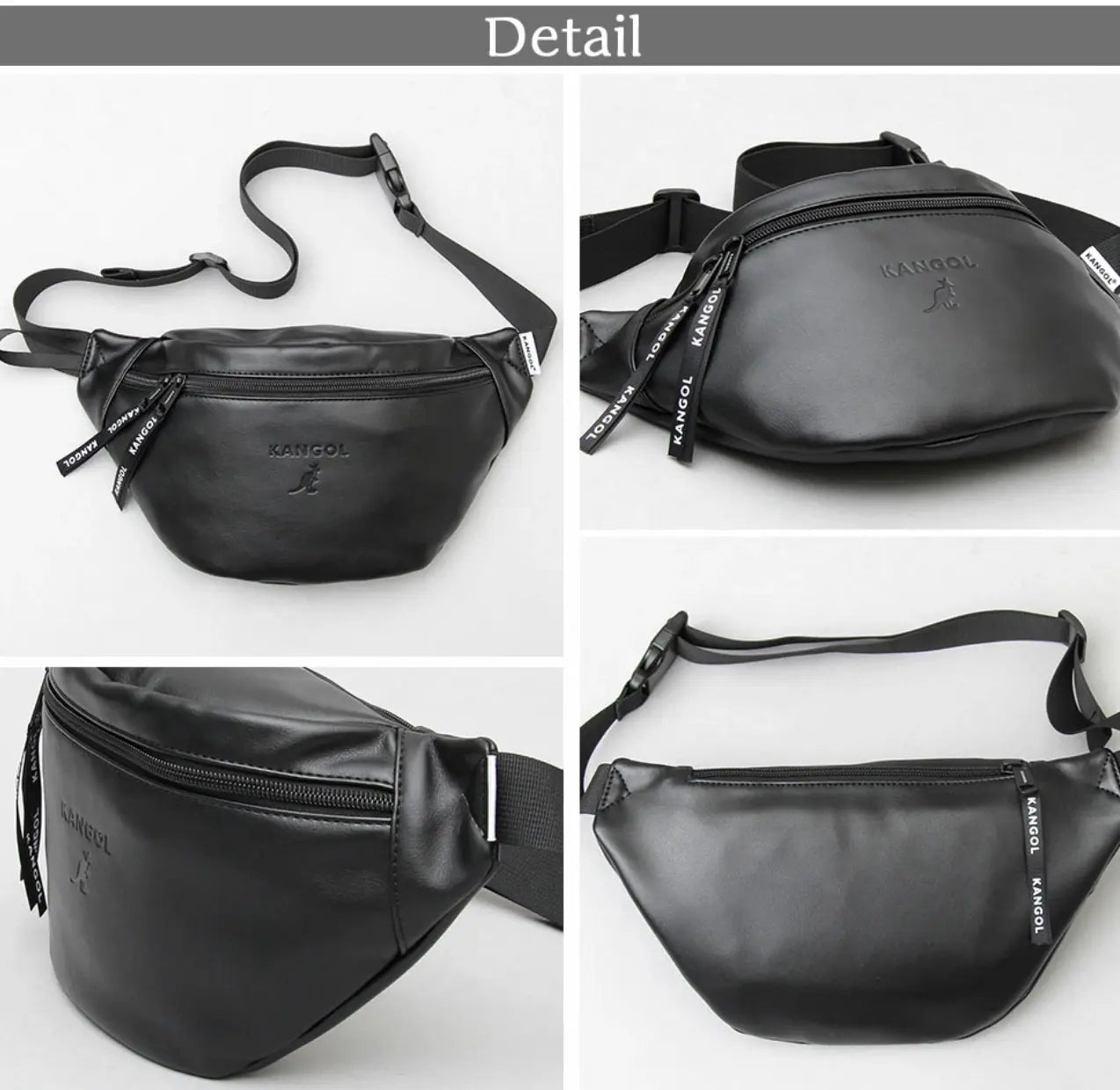 日本直送Kangol PU Leather Waist Bag kangol (Rakuten)