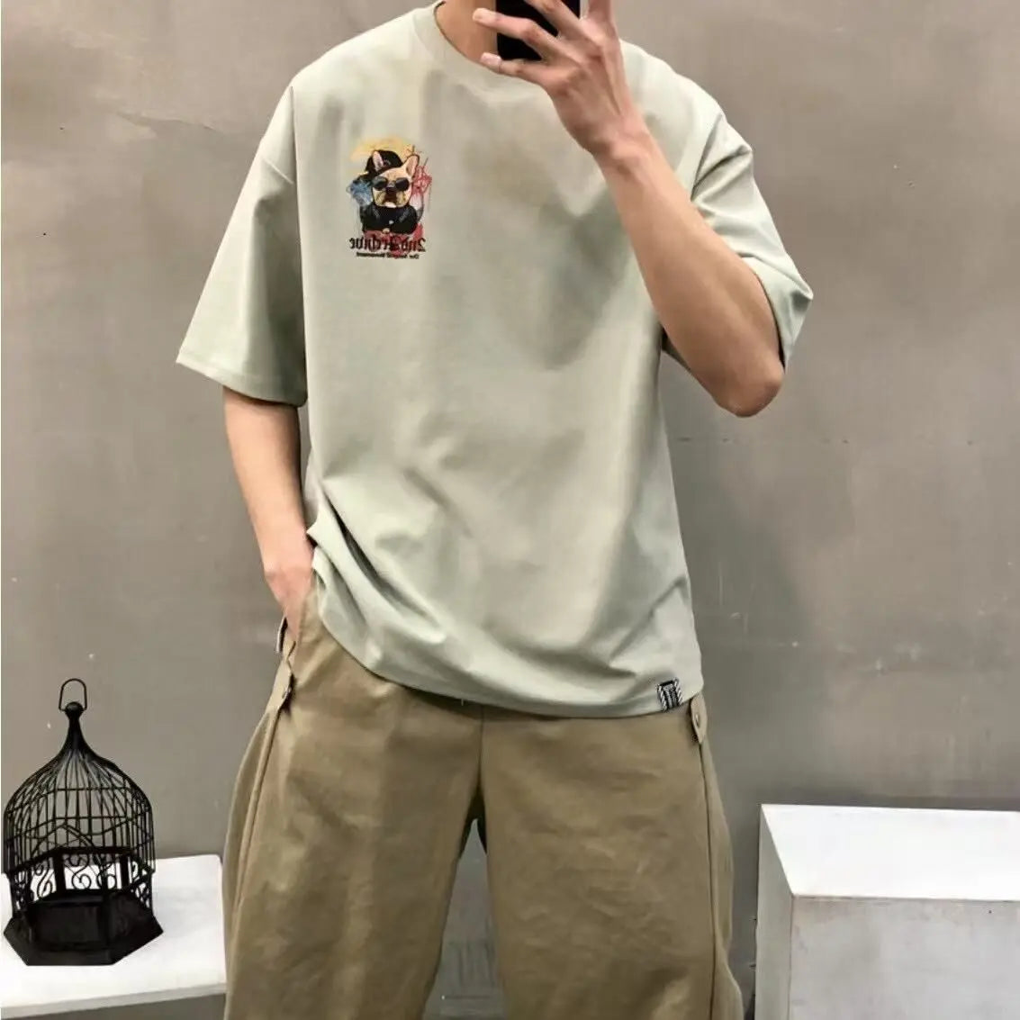 韓國直送 2ND ARCHIVE SnapBack Bulldog Tee HLY & CHOCCICO