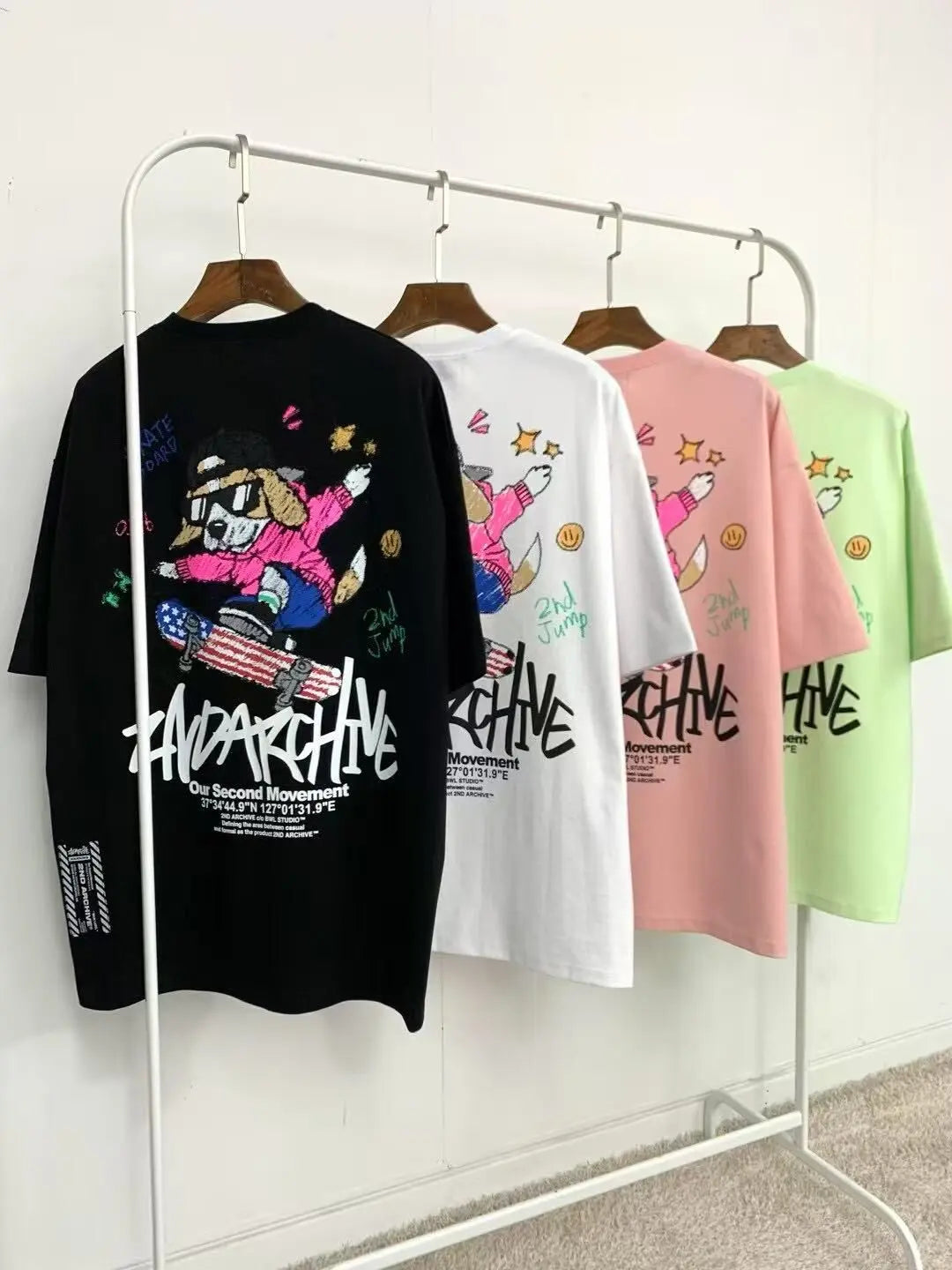 韓國直送 2ND ARCHIVE Board Beagle Crayon Tee APM 537 BOWL