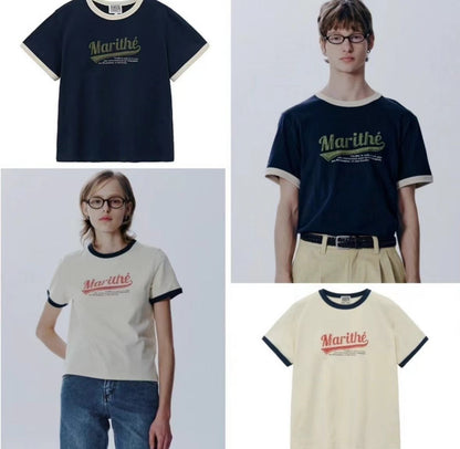 MARITHE FRANCOIS GIRBAUD VINTAGE BASEBALL RINGER TEE HLY & CHOCCICO