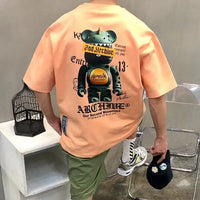 韓國直送 2ND ARCHIVE Dinosaur Terry Bear Graffiti T-shirt APM 537 BOWL