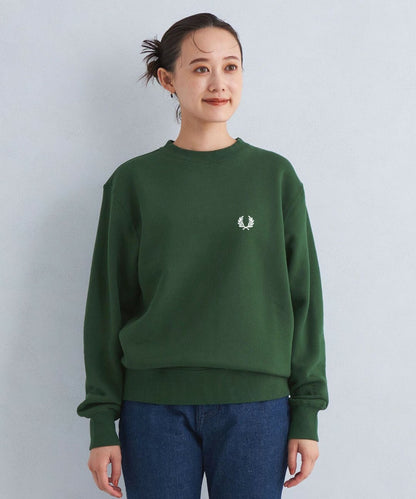 FRED PERRY logo embroidery crew neck sweatshirt