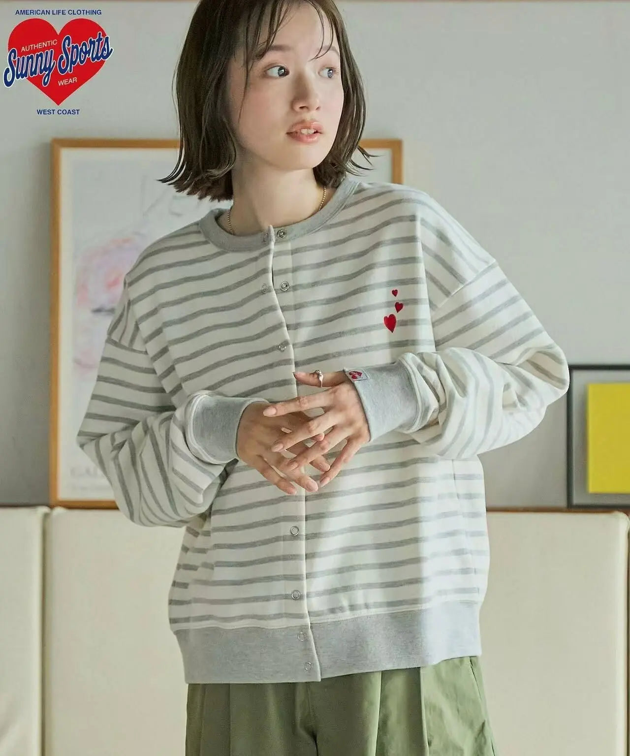 日本直送Coen Fleece Snap Cardigan HANNA
