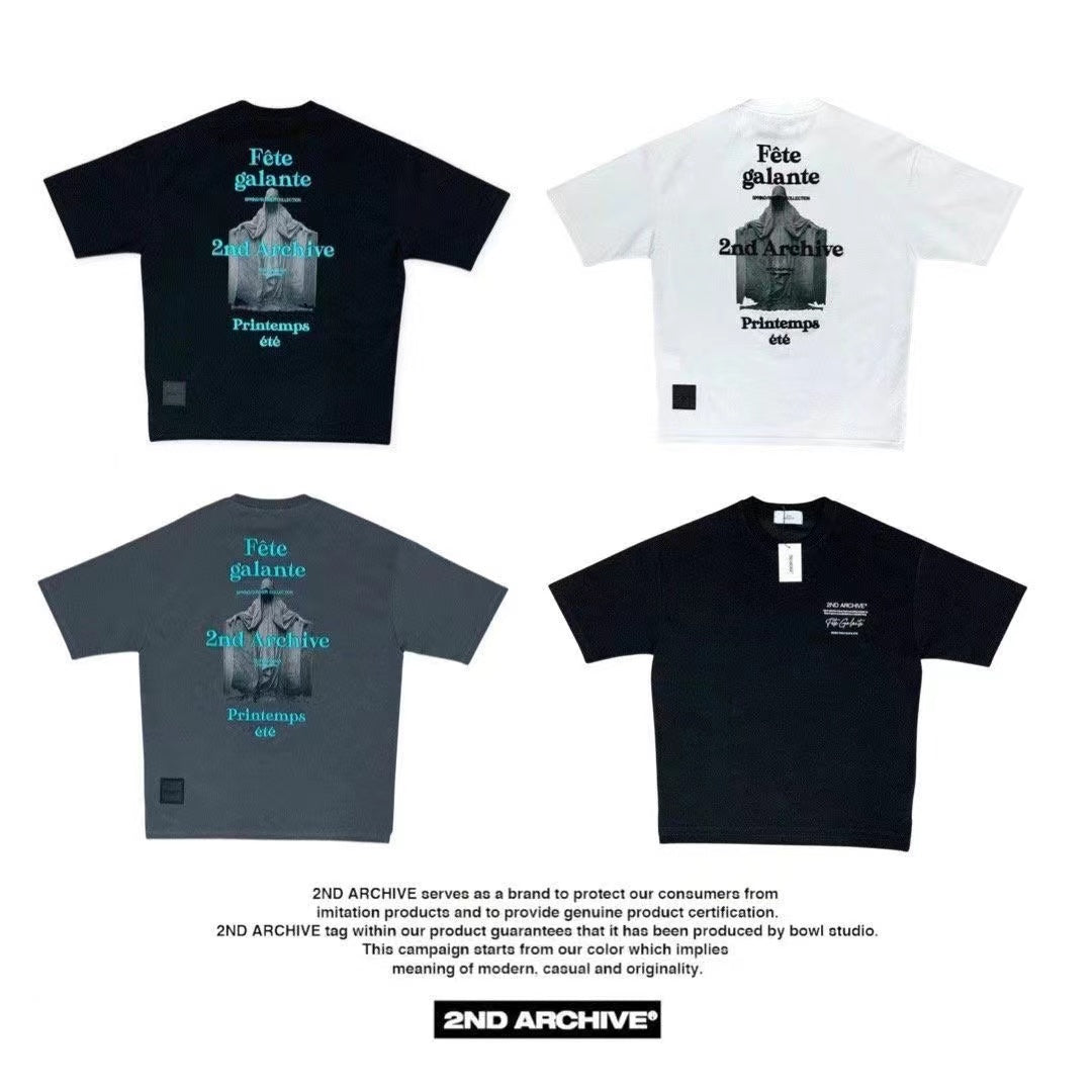 【一口價$277/件】🇰🇷韓國直送🇰🇷 2ND ARCHIVE Statue 3D embroidery T-shirt- 3 Color APM 537 BOWL