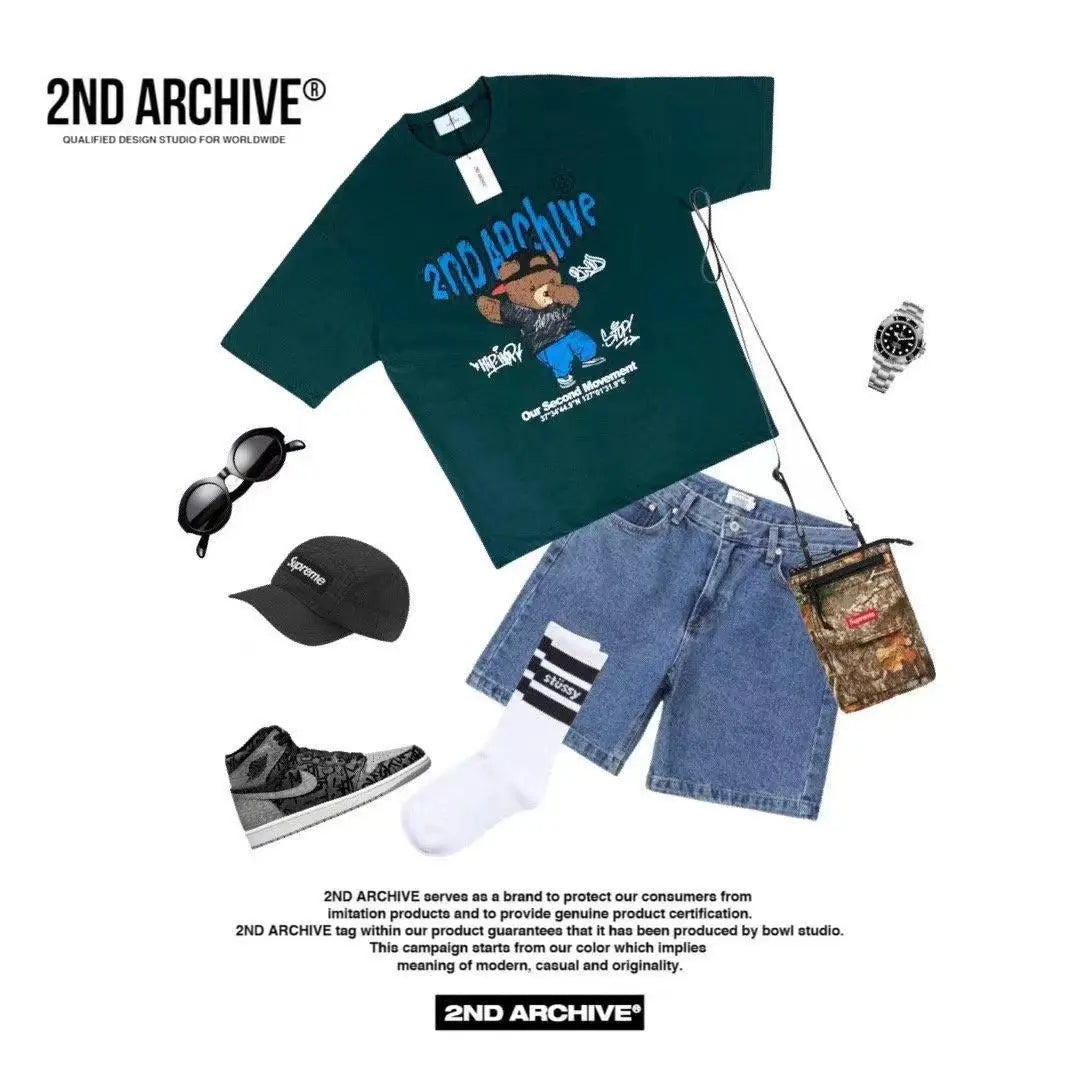 🇰🇷韓國直送🇰🇷 2ND ARCHIVE Swg Crayon Bear T-shirt -4 Color APM 537 BOWL