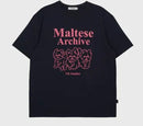 韓國直送Waikei Maltese Archive Line Graphic Half Tee  - 5 Color theot 2F D-2 LALAPIPO