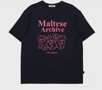 韓國直送Waikei Maltese Archive Line Graphic Half Tee  - 5 Color theot 2F D-2 LALAPIPO