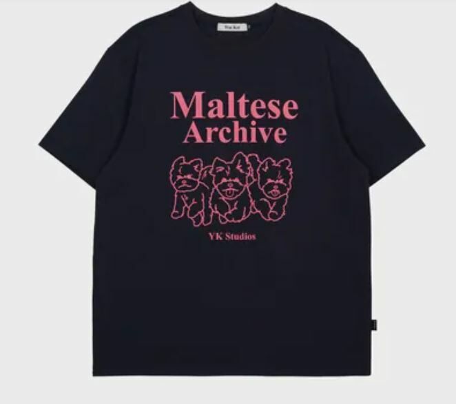 韓國直送Waikei Maltese Archive Line Graphic Half Tee  - 5 Color theot 2F D-2 LALAPIPO