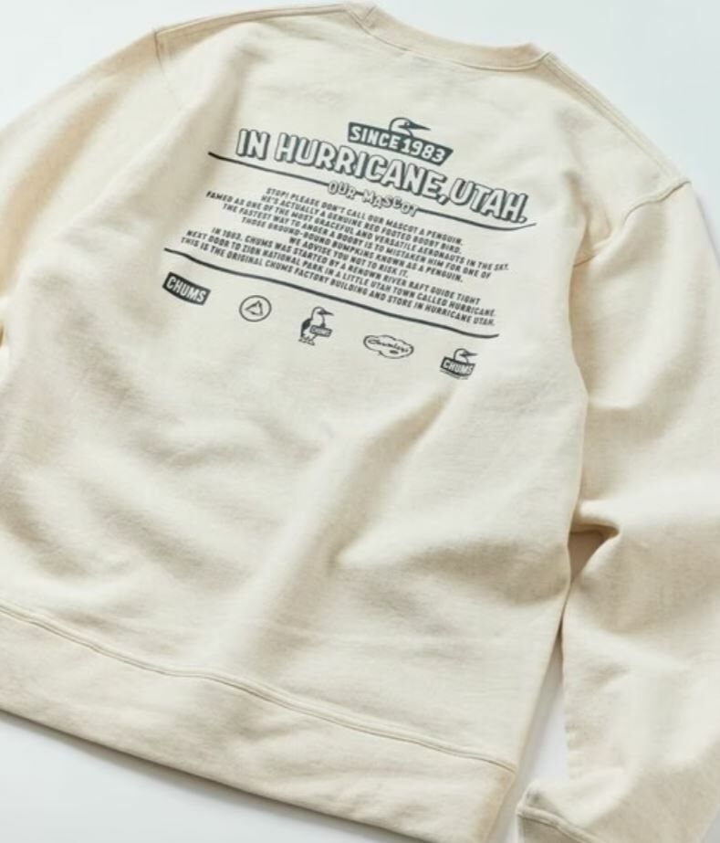 Chums back print crew neck sweatshirt