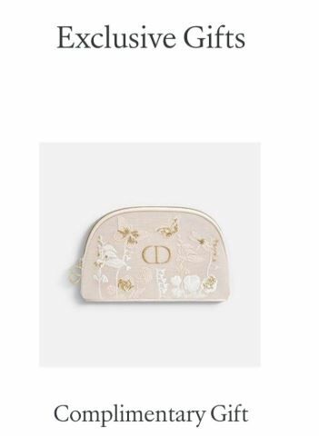 新鮮滾熱辣🔥 D i o r  UK官方櫃枱繡花Makeup Pouch