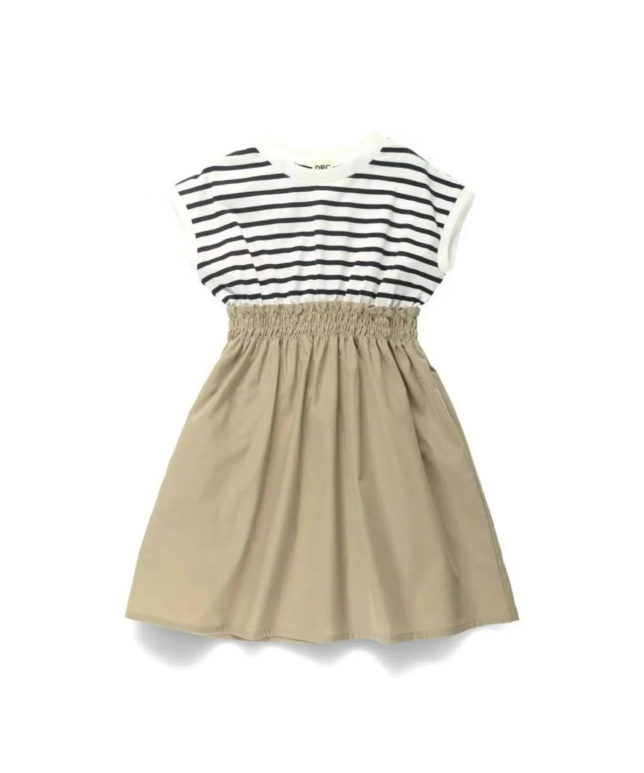 日本直送DRC Branshes  Waist-Switched Docking Short-Sleeved Dress