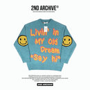【一口價$418/件】🇰🇷韓國直送🇰🇷 2ND ARCHIVE Smiley Face Elbow Knit Sweater 2ND ARCHIVE