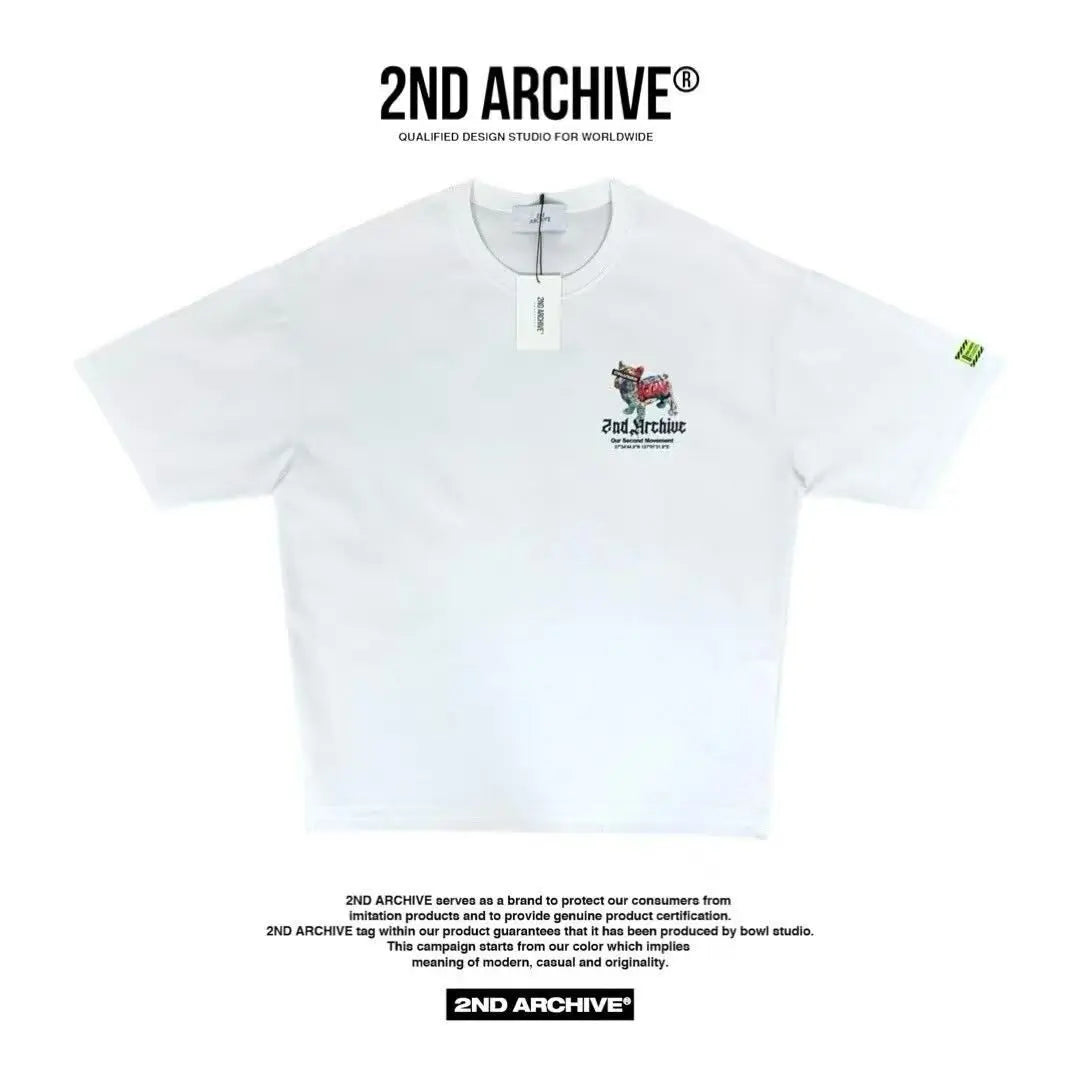 韓國直送🇰🇷 2ND ARCHIVE Tape Bulldog  T-shirt - 4 Color APM 537 BOWL