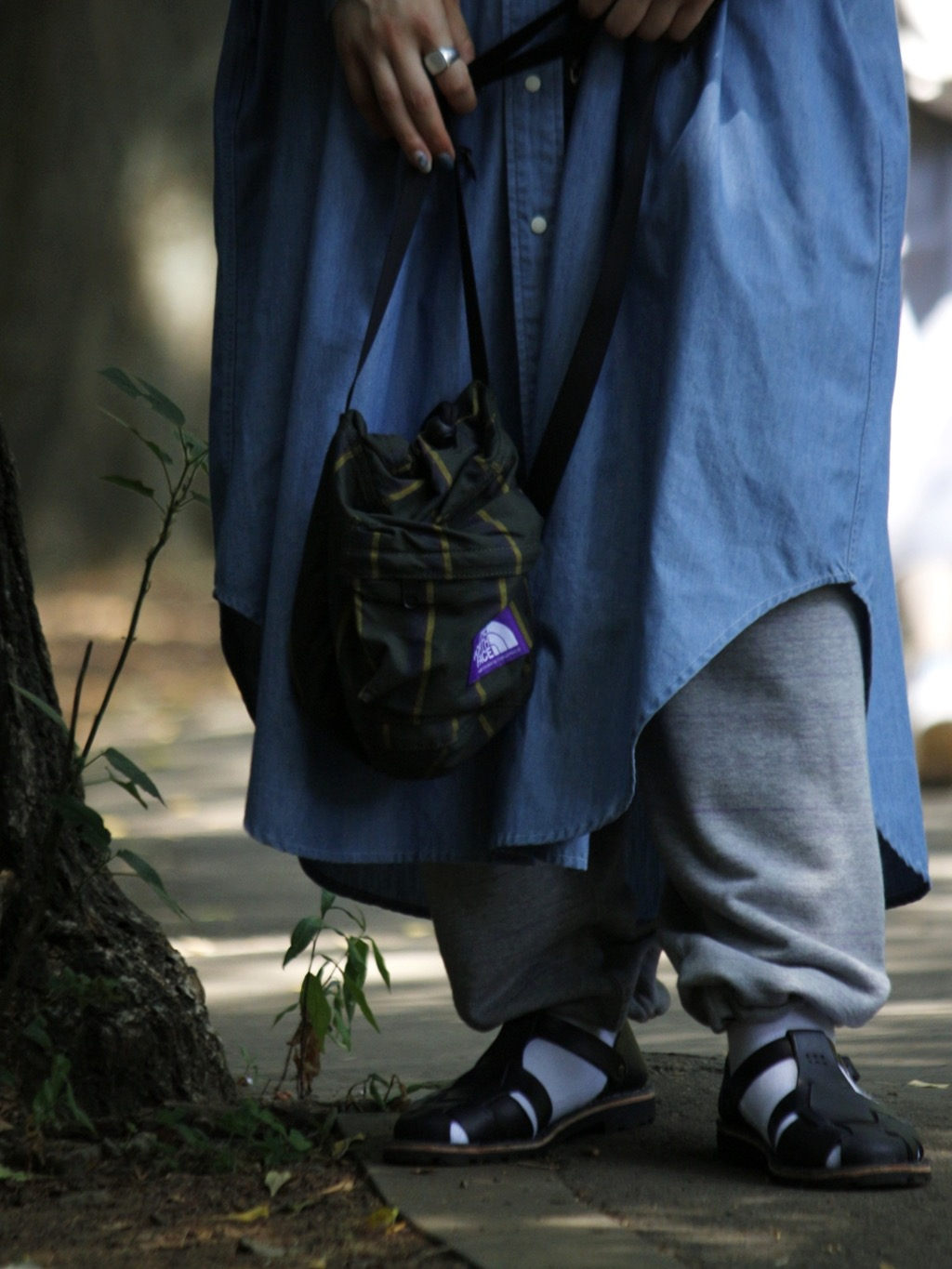 TNF PURPLE LABEL Regimental Stripe 機能斜揹袋 港口工廠