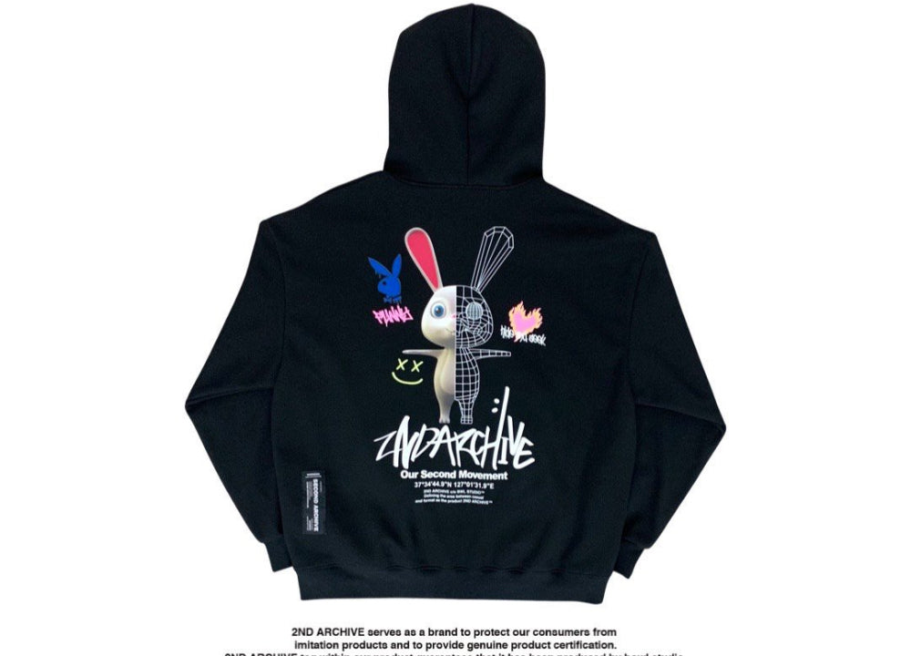 【一口價$390/件】🇰🇷韓國直送🇰🇷 2ND ARCHIVE Half Rabbit Hoodie 2ND ARCHIVE