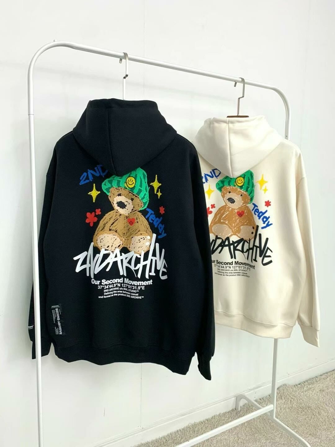 【一口價$390/件】🇰🇷韓國直送🇰🇷 2ND ARCHIVE Crayon Bear Hoodie 2ND ARCHIVE