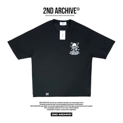 韓國直送 2ND ARCHIVE Black Beanie Teddy Bear Tee