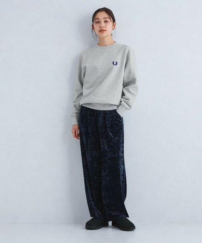 FRED PERRY logo embroidery crew neck sweatshirt