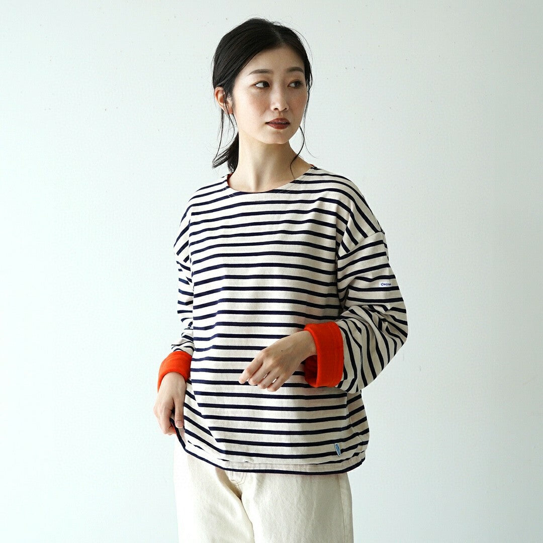 【一口價$298/件】Orcival Reversible Basque T-shirt 條紋絨絨雙面Tee