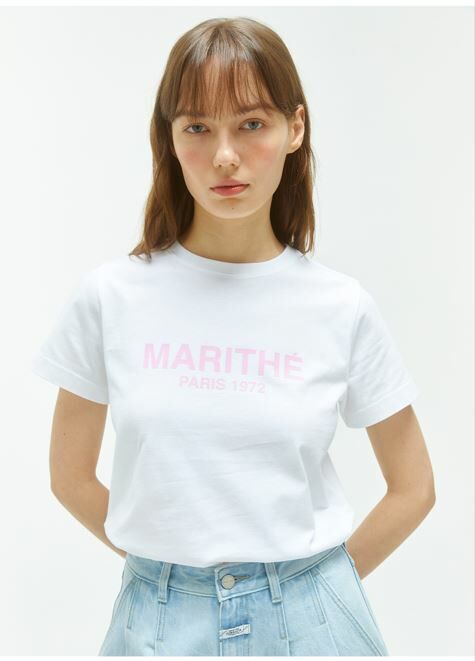 韓國直送Marithe Regular  Logo Tee