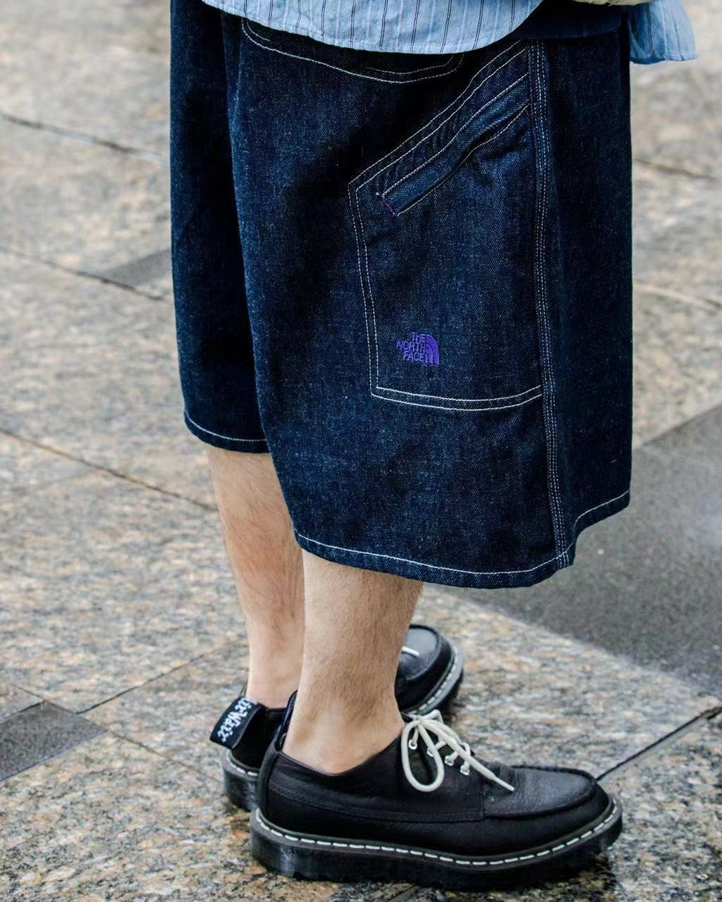 TNF PURPLE LABEL Denim Field Shorts [ NT4402N ]