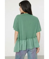 日本直送Rode Crown Pigment Frile Docking Tops Rode Crown(Rakuten Fashion)