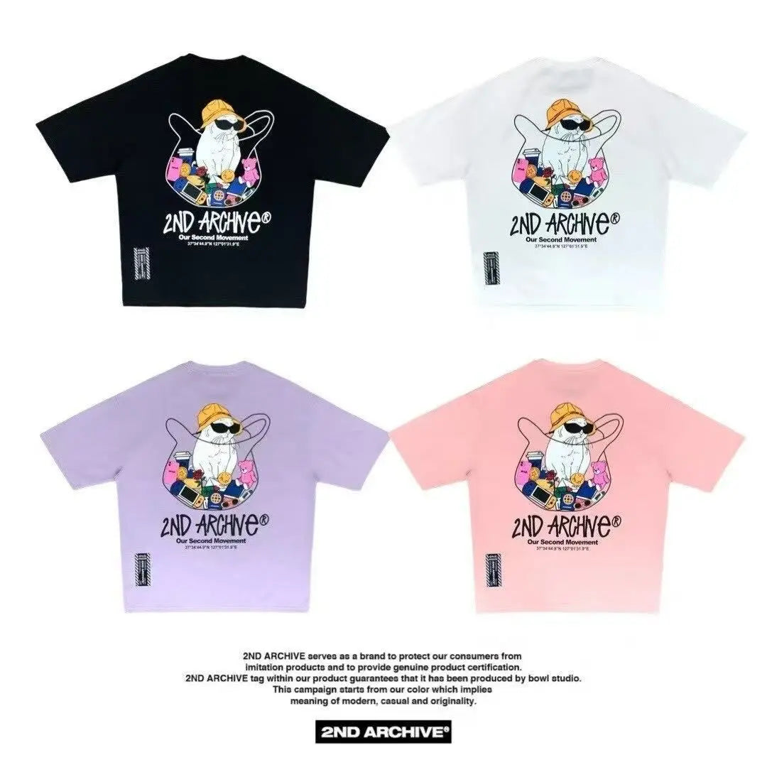 韓國直送🇰🇷 2ND ARCHIVE Vinyl Cat T-shirt