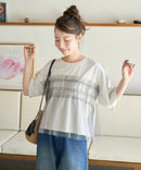 Tulle Ruffle Docking Short Sleeve T-Shirt Nya醬外貿服飾 (大廠)