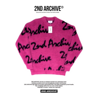 【一口價$410/件】🇰🇷韓國直送🇰🇷 2ND ARCHIVE Lettering Angora Unisex Overfit Knit Sweater 2ND ARCHIVE
