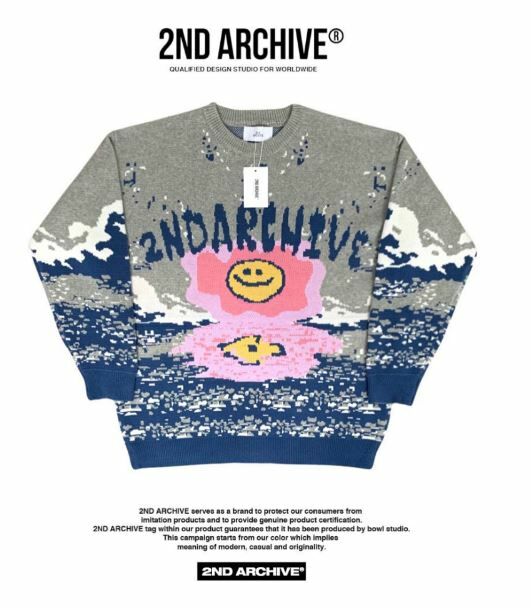 【一口價$325/件】🇰🇷韓國直送🇰🇷 2ND ARCHIVE Smile Knit Sweater 💜 20Mysterios23 💜