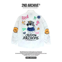 韓國直送 2ND ARCHIVE Crayon Beanie Cat Shirt 2ND ARCHIVE