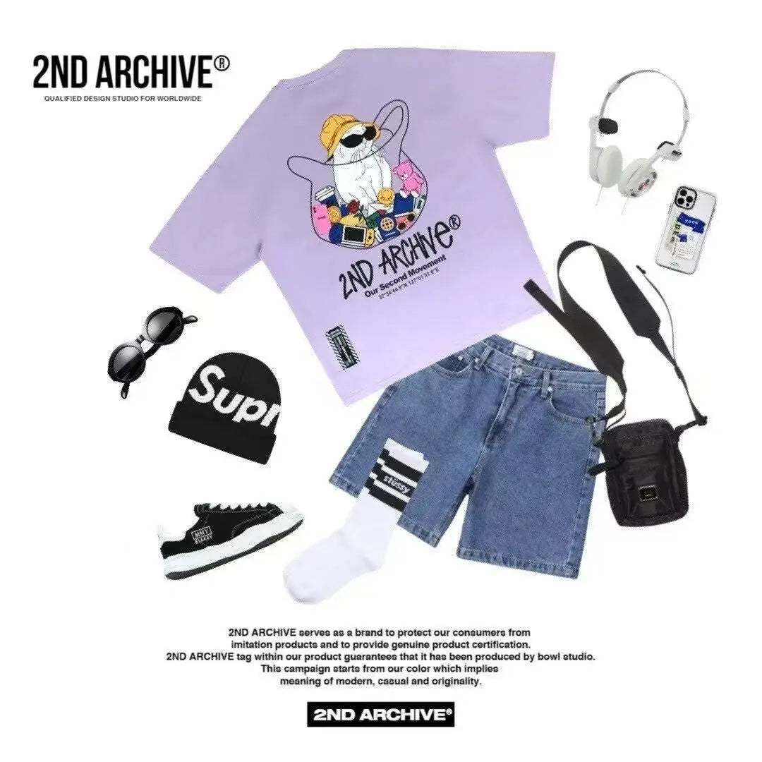 韓國直送🇰🇷 2ND ARCHIVE Vinyl Cat T-shirt