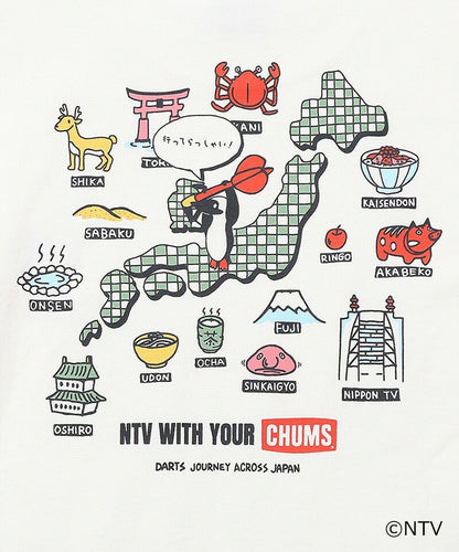 CHUMS x NTV Smile and collaborate! darts trip t-shirt