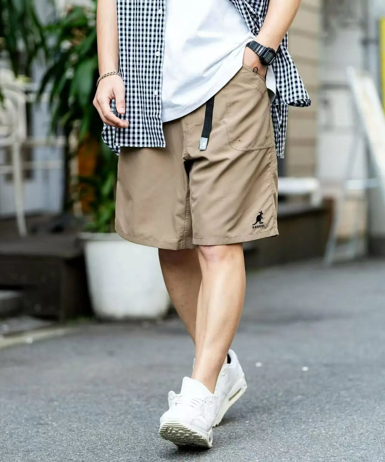 日本直送KANGOL Collaboration Cool Contact Amphibious Climbing Shorts Rocky Monroe Kangol