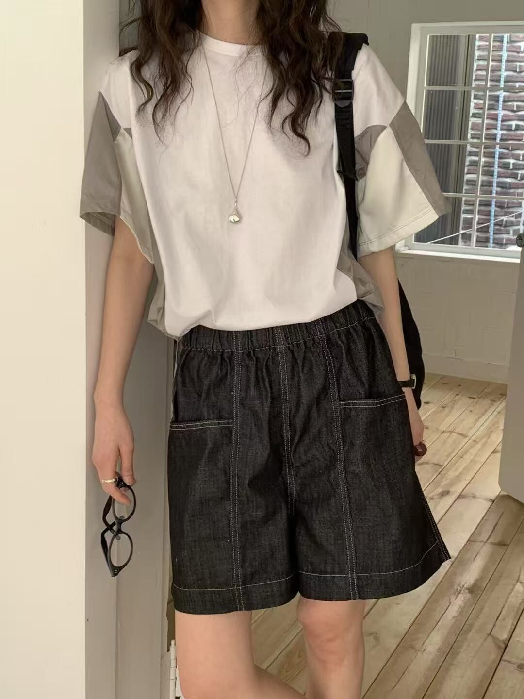 韓國直送Fusion Sleeve T-shirt